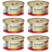 Gourmet Gold Sığırlı 6x85 gr Konserve Kedi Maması