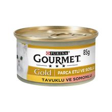 Gourmet Gold Somonlu ve Tavuklu 6x85 gr Kedi Konserve Maması
