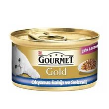 Gourmet Okyanus Balıklı ve Sebzeli 6x85 gr Kedi Konserve Maması