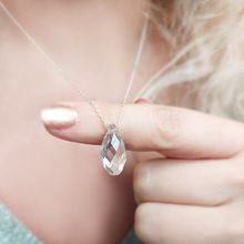 Gözde 925 Ayar Gümüş Swarovski Taşlı Kolye
