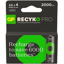GP 4x2000 Mah Recyko Pro Şarj Edilebilir Aa Boy Kalem Pil