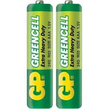 GP Greencell Extra Heavy Duty AAA 2'li Çinko Karbon İnce Kalem Pil