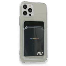 Gpack Apple iPhone 12 Pro Kartlıklı Şeffaf Silikon Lux Korumalı Kılıf