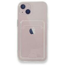 Gpack Apple iPhone 13 Kartlıklı Şeffaf Silikon Lux Korumalı Kılıf