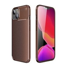 Gpack Apple Iphone 13 Negro Karbon Görünüm Dizayn Silikon Nano Glass Kahverengi Cep Telefonu Kılıfı