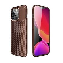 Gpack Apple Iphone 13 Pro Max Negro Karbon Görünüm Dizayn Silikon Nano Glass Kahverengi Cep Telefonu Kılıfı