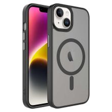 Gpack Apple iPhone 15 Plus Flet Wireless Şarj Özellikli Mat Arka Füme Yüzey Kılıf