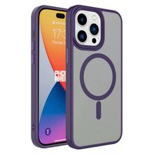 Gpack Apple iPhone 15 Pro Max Flet Wireless Şarj Özellikli Mat Arka Füme Yüzey Kılıf