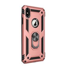 Gpack Apple iPhone Xs Vega Standlı Yüzüklü Mıknatıslı Bronz Kılıf