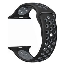 Gpack Apple Watch 6 40 mm Delikli Çift Renk Silikon Renksiz Kordon