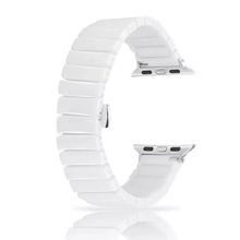 Gpack Apple Watch 6 44 mm Parlak Seramik Kaplama Metal ZR Beyaz Kordon