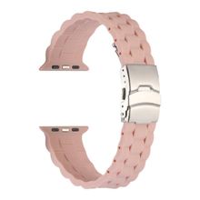 Gpack Apple Watch SE 2 2022 44 mm KRD 72 Pembe Mat Silikon Ayarlanabilir Kordon