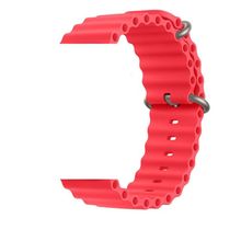 Gpack Apple Watch SE 2 2022 44 mm Yeni Dizayn Silikon Hs05 Kırmızı Kordon