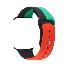 Gpack Apple Watch SE 44 mm Silikon Renkli KRD 39 Çok Renkli Kordon