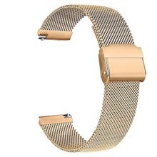 Gpack Garmin VivoActive 4 Çıtçıtlı Hasır Metal Örgülü KRD 45 Gold Kordon