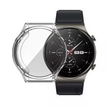 Gpack Huawei Watch GT 2 Pro Önü Kapalı Şeffaf Silikon Renksiz Kordon