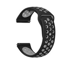 Gpack Huawei Watch GT 3 Classic 46 mm Delikli Çift Renk Silikon Antrasit Kordon