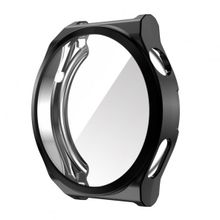 Gpack Huawei Watch GT 3 Pro 46 mm Önü Kapalı Renkli Silikon Siyah Kordon