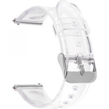 Gpack KRD 13 Renksiz Haylou Watch 2 Pro Metal Tokalı Şeffaf Silikon Kordon