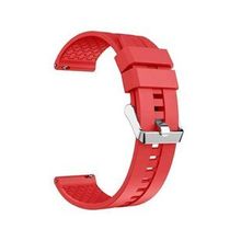 Gpack Realme Watch S Pro Silikon Çizgili Kançalı Kırmızı Kordon