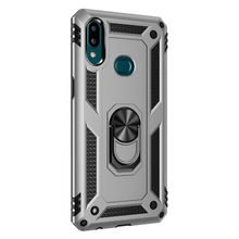 Gpack Samsung Galaxy A10S Vega Standlı Yüzüklü Mıknatıslı Nano Ekran Koruyucu Kalem Kırmızı Cep Telefonu Kılıf