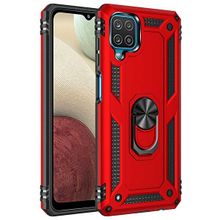 Gpack Samsung Galaxy A22 4G Tank Aramid Sürgülü Vega Yüzüklü Kırmızı Kılıf