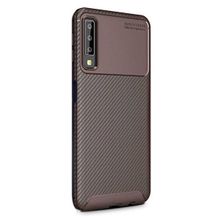Gpack Samsung Galaxy A30s Negro Karbon Dizayn Kahverengi Silikon Kılıf