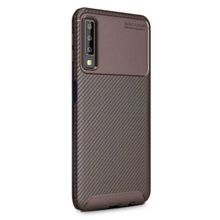 Gpack Samsung Galaxy A50s Negro Karbon Dizayn Nano Glass Kahverengi Silikon Cep Telefonu Kılıf