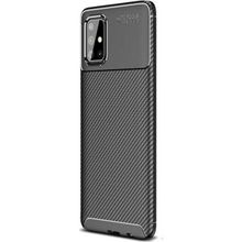 Gpack Samsung Galaxy A51 Negro Karbon Dizayn Siyah Silikon Cep Telefonu Kılıf