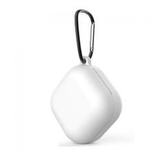 Gpack Samsung Galaxy Buds 2 Kancalı Mat Silikon SF8 Beyaz Kulaklık Kılıfı