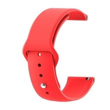 Gpack Samsung Galaxy Gear S3 46 mm Mat Düz Renkli Silikon Kırmızı Kordon