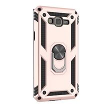 Gpack Samsung Galaxy J7 Core Tank Koruma Vega Standlı Yüzüklü Mıknatıslı Kırmızı Cep Telefonu Kılıf