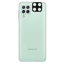Gpack Samsung Galaxy M22 Kamera Sürgülü Kapatmalı Silikon Siyah Kılıf