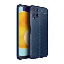 Gpack Samsung Galaxy M22 Niss Silikon Deri Görünümlü Korumalı Kırmızı Kılıf