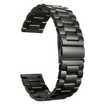 Gpack Samsung Galaxy Watch 46 mm Kılıf Metal Sıralı Siyah Kordon