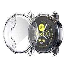 Gpack Samsung Galaxy Watch Active 2 40 mm Önü Kapalı Şeffaf Silikon Renksiz Kordon