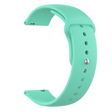 Gpack Samsung Galaxy Watch Active 2 44 mm Mat Düz Renkli Silikon Turkuaz Kordon