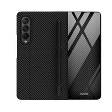 Gpack Samsung Galaxy Z Fold 3 Kalemlik Bölmeli Droga Pakette Kalem Çıkmaz Siyah Kılıf