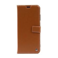 Gpack Tecno Camon 18 Kar Delüx Cüzdan Kartvizitli Standlı Kopçalı Kahverengi Kılıf