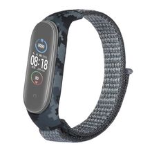 Gpack Xiaomi Mi Band 3 4 Kumaş Cırtcırt Kamuflaj Desenli Siyah Kordon