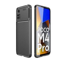 Gpack Xiaomi Poco M4 Pro 4G Negro Karbon Kamera Korumalı Silikon Lux Siyah Kılıf