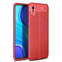 Gpack Xiaomi Redmi 9A Niss Silikon Deri Görünümlü Siyah Kılıf