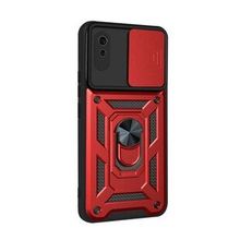 Gpack Xiaomi Redmi 9A Tank Aramid Sürgülü Vega Yüzüklü Kırmızı Kılıf