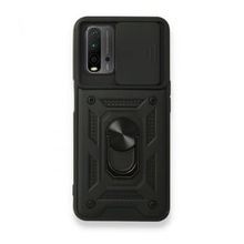 Gpack Xiaomi Redmi 9T Tank Aramid Sürgülü Vega Yüzüklü Kırmızı Kılıf