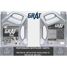 Grat 5W-30 Tam Sentetik Apı Sl/cf 7 lt Motor Yağı