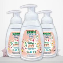 Green Clean 3x450 ml Portakal Yağlı Baby Köpük Sabun