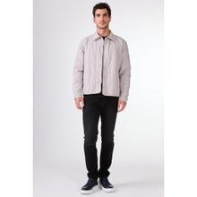 Gri Çıtçıt Kapamalı Kapitone Slim Fit Erkek Mont - XL