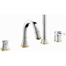 Grohe 19936IG0 Grandera 4 Delikli Krom Altın Küvet Bataryası