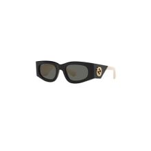 Gucci GG 1664S 001 51 Siyah Dikdörtgen Kemik Kadın Güneş Gözlüğü