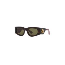 Gucci GG 1664S 002 51 Kahverengi Dikdörtgen Kırçıllı Kadın Güneş Gözlüğü